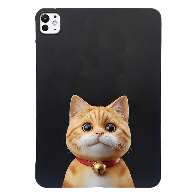 For iPad Pro 11 (2024) Case Pattern Printing Slim TPU Tablet Protective Cover - Shorthair Cat