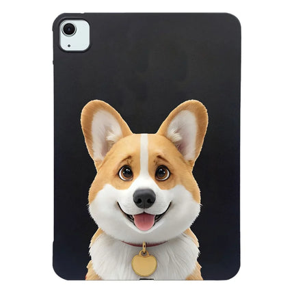 For iPad Air 13 (2024) Case Pattern Printing Slim TPU Tablet Protective Cover - Corgi