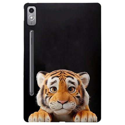For Lenovo Tab P12 Case Pattern Printing Slim TPU Tablet Protective Cover - Little Tiger