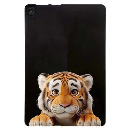 For Lenovo Tab M10 (Gen 3) Case Pattern Printing Slim TPU Tablet Protective Cover - Little Tiger
