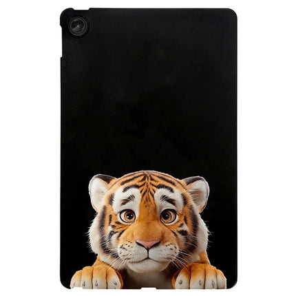 For Lenovo Tab M10 Plus (3rd Gen) Case Pattern Printing Slim TPU Tablet Protective Cover - Little Tiger