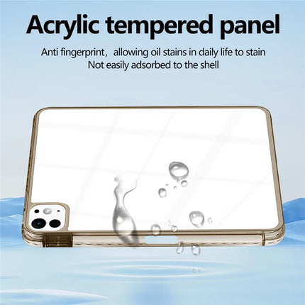 For iPad Pro 11 (2024) Case Clear TPU Tablet Protective Cover with Pen Slot
