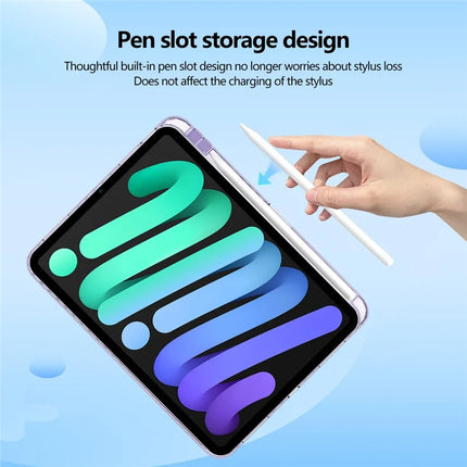 For iPad Pro 11 (2024) Case Clear TPU Tablet Protective Cover with Pen Slot