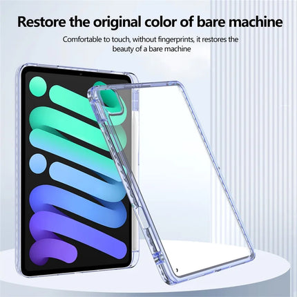 For iPad Pro 11 (2024) Case Clear TPU Tablet Protective Cover with Pen Slot