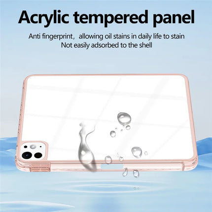 For iPad Pro 11 (2024) Case Clear TPU Tablet Protective Cover with Pen Slot