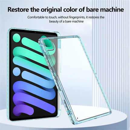 For iPad Pro 11 (2024) Case Clear TPU Tablet Protective Cover with Pen Slot