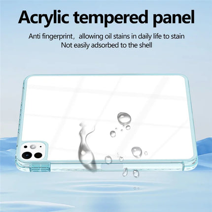 For iPad Pro 11 (2024) Case Clear TPU Tablet Protective Cover with Pen Slot
