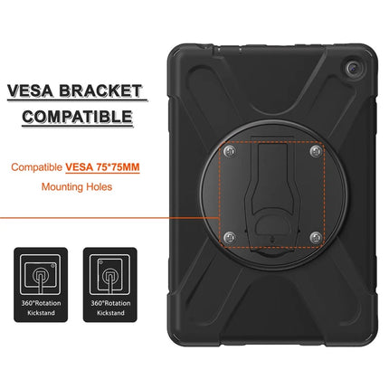 For Amazon Fire HD 10 (2023) Case Kickstand PC+Silicone Tablet Cover