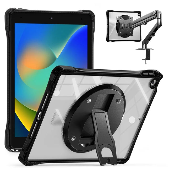 Clear Case for iPad 10.2 (2021) / (2020) / (2019) PC+TPU+Acrylic Kickstand Cover