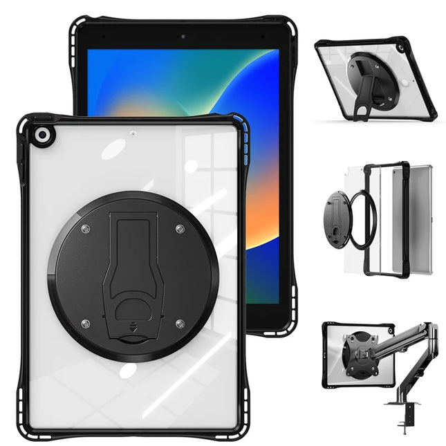 Clear Case for iPad 10.2 (2021) / (2020) / (2019) PC+TPU+Acrylic Kickstand Cover