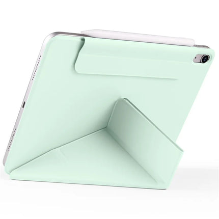 For iPad 10.9 (2022) Case PC + PU Leather Origami Stand Magnetic Tablet Cover