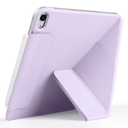 For iPad 10.9 (2022) Case PC + PU Leather Origami Stand Magnetic Tablet Cover