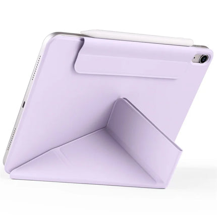 For iPad 10.9 (2022) Case PC + PU Leather Origami Stand Magnetic Tablet Cover