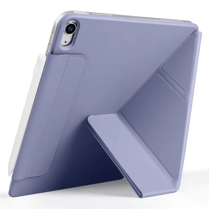 For iPad 10.9 (2022) Case PC + PU Leather Origami Stand Magnetic Tablet Cover