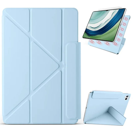 For Huawei MatePad Pro 13.2 Case PC + PU Leather Origami Stand Magnetic Tablet Cover - Baby Blue