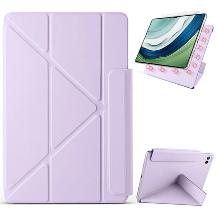 For Huawei MatePad Pro 13.2 Case PC + PU Leather Origami Stand Magnetic Tablet Cover - Purple