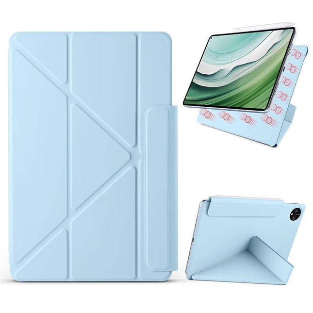For Huawei MatePad Pro 11 (2024)  /  (2022) Case PC + PU Leather Origami Stand Magnetic Tablet Cover - Baby Blue