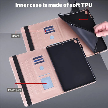 For Honor Pad X8a Case Peacock Flower Pattern Card Holder Leather Tablet Cover