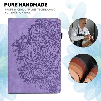 For Honor Pad X8a Case Peacock Flower Pattern Card Holder Leather Tablet Cover
