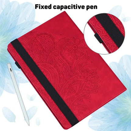 For Honor Pad X8a Case Peacock Flower Pattern Card Holder Leather Tablet Cover