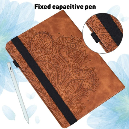 For Honor Pad X8a Case Peacock Flower Pattern Card Holder Leather Tablet Cover