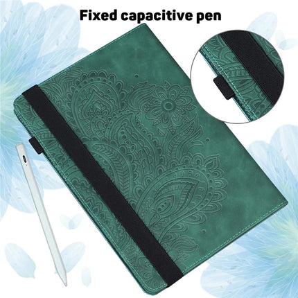 For Honor Pad X8a Case Peacock Flower Pattern Card Holder Leather Tablet Cover