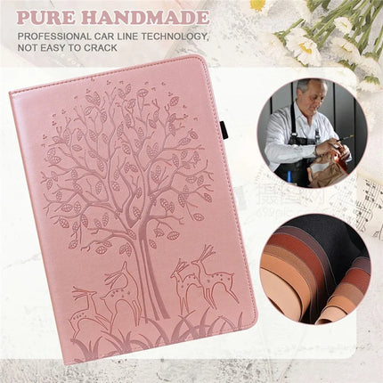 For Honor Pad X8a Case PU Leather Stand Tree Deer Pattern Tablet Cover
