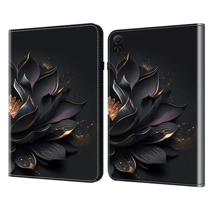 For Honor Pad X8a Case Pattern Printed Leather Tablet Cover with Card Slot - Flower