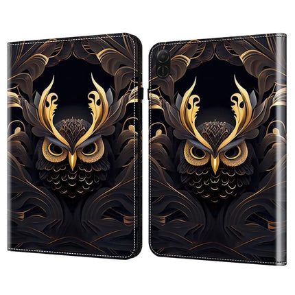 For Honor Pad X8a Case Flip Stand Leather Tablet Cover Pattern Printed - Owl