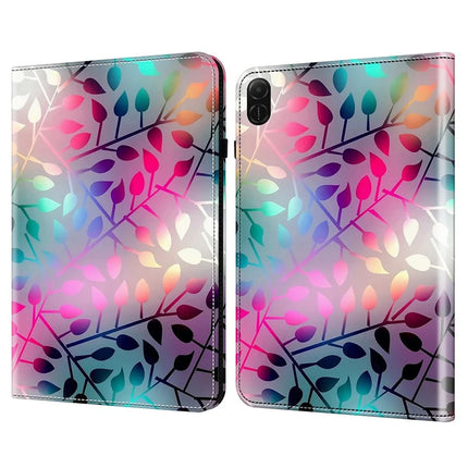 For Honor Pad X8a Case Flip Stand Leather Tablet Cover Pattern Printed - Maple Leaf
