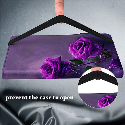 For Lenovo Tab Plus Case Flip Stand Leather Tablet Cover Pattern Printed