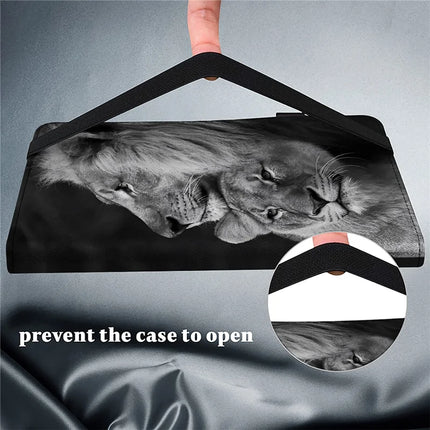 For Lenovo Tab Plus Case Flip Stand Leather Tablet Cover Pattern Printed