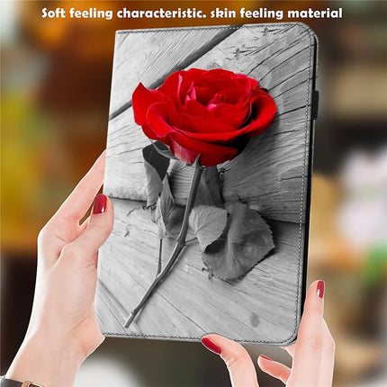 For Lenovo Tab Plus Case Pattern Printed Leather Tablet Cover with Card Slot