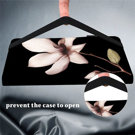 For Lenovo Tab Plus Case Pattern Printed Leather Tablet Cover with Card Slot