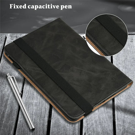 For Lenovo Tab Plus Case Line Imprinted PU Leather Card Holder Tablet Stand Cover