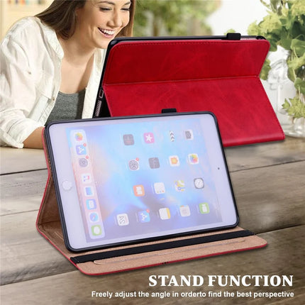 For Lenovo Tab Plus Case Line Imprinted PU Leather Card Holder Tablet Stand Cover