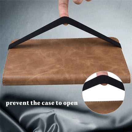 For Lenovo Tab Plus Case Line Imprinted PU Leather Card Holder Tablet Stand Cover
