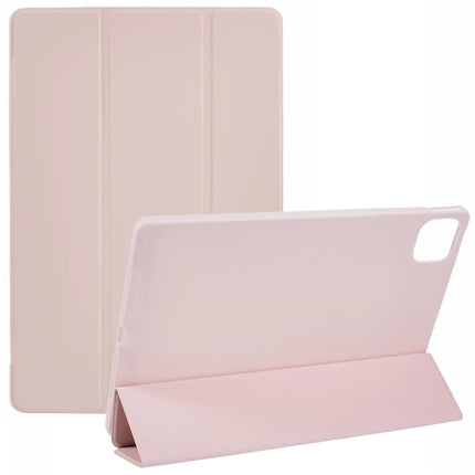 For Honor Pad GT Pro Case PU Leather+Silicone Tri-Fold Stand Tablet Cover - Pink