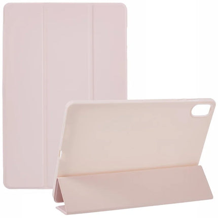 For Honor Pad X8a Case PU Leather+Silicone Tri-Fold Stand Tablet Cover - Pink
