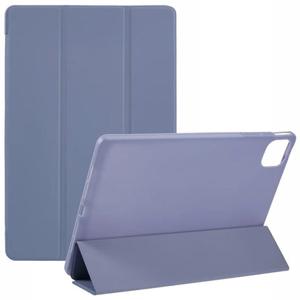 For Honor Pad X8a Case PU Leather+Silicone Tri-Fold Stand Tablet Cover - Purple