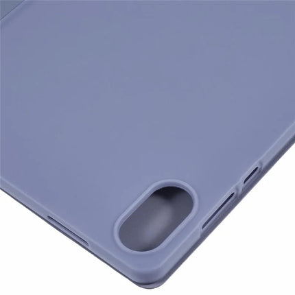 For Honor Pad X8a Case PU Leather+Silicone Tri-Fold Stand Tablet Cover