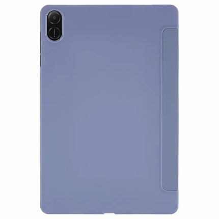 For Honor Pad X8a Case PU Leather+Silicone Tri-Fold Stand Tablet Cover