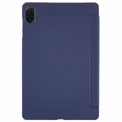 For Honor Pad X8a Case PU Leather+Silicone Tri-Fold Stand Tablet Cover