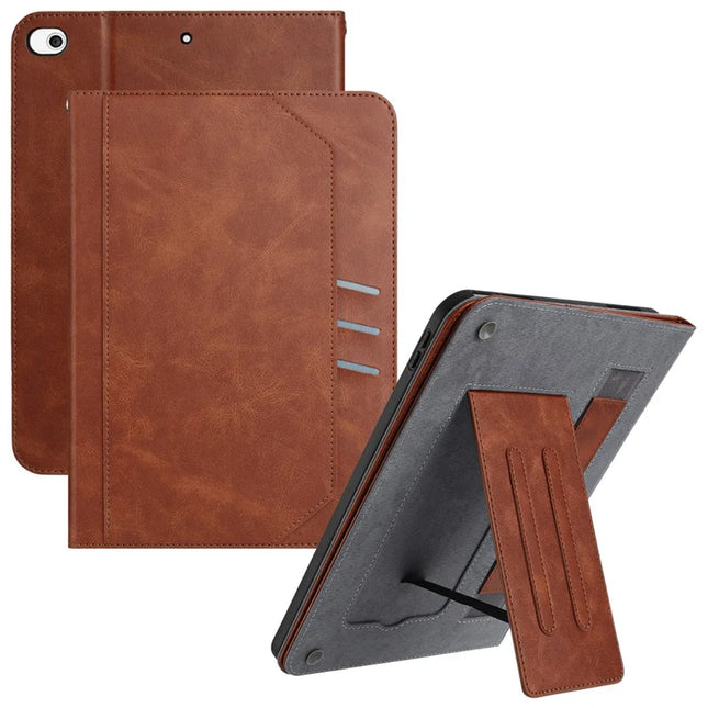 For iPad mini (2019) 7.9 inch / 4 / 3 / 2 / Mini Wallet Case Auto Wake / Sleep Leather Flip Tablet Cover Cowhide Texture - Brown