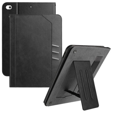 For iPad mini (2019) 7.9 inch / 4 / 3 / 2 / Mini Wallet Case Auto Wake / Sleep Leather Flip Tablet Cover Cowhide Texture - Black
