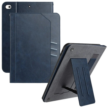 For iPad mini (2019) 7.9 inch / 4 / 3 / 2 / Mini Wallet Case Auto Wake / Sleep Leather Flip Tablet Cover Cowhide Texture - Blue
