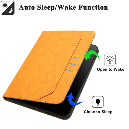 For iPad 10.9 (2022) Wallet Case Auto Wake / Sleep Leather Flip Tablet Cover Cowhide Texture