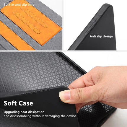 For iPad 10.9 (2022) Wallet Case Auto Wake / Sleep Leather Flip Tablet Cover Cowhide Texture