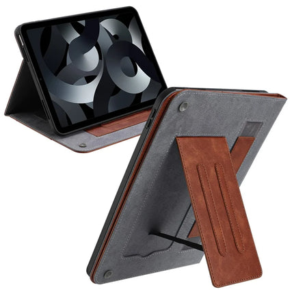 For iPad 10.9 (2022) Wallet Case Auto Wake / Sleep Leather Flip Tablet Cover Cowhide Texture