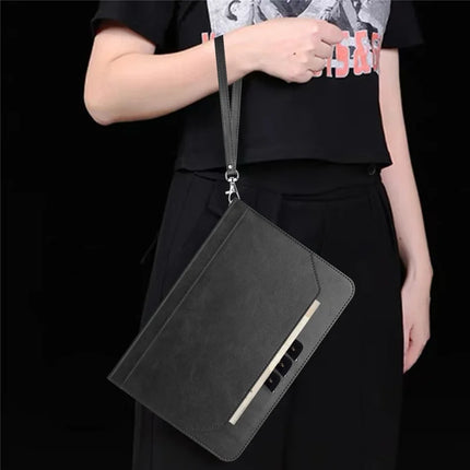 For iPad 10.9 (2022) Wallet Case Auto Wake / Sleep Leather Flip Tablet Cover Cowhide Texture